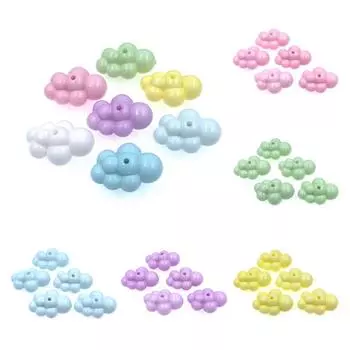 High quality Loose Beads Fashion Jewelry Accessories Solid Color Bracelet Making DIY Handmade Material 5pcs Cloud Beads for Necklace Beads белый