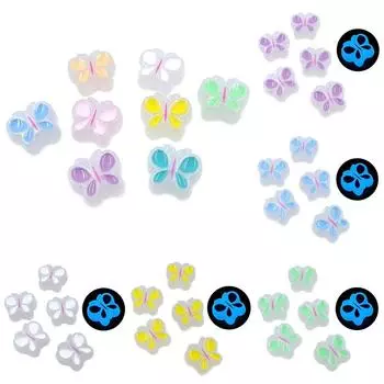 High quality Luminous 5Pcs for Bracelet Earrings Making Creative Fashion Jewelry Accessories Charms Loose Beads Pendant Bright DIY Handmade Material абрикосовый