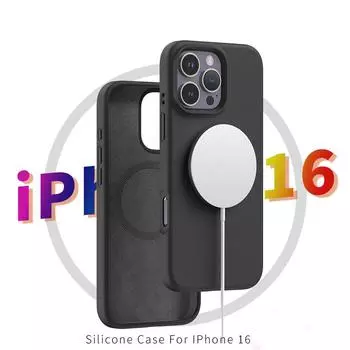 Высококачественный роскошный жидкий силиконовый магнитный чехол Apple Magsafe для iPhone 16 15 14 13 Pro Max 13, чехол с беспроводной зарядкой и защитой от падения iPhone 12 Pro Max