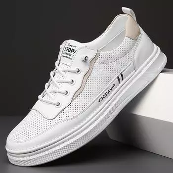 High Quality Men Hollow Out Vulcanized Shoe Fashion Sneakers Shoe Tennis Skateboarding Walking Shoes Comfy All-Match Casual Shoe 38 хаки