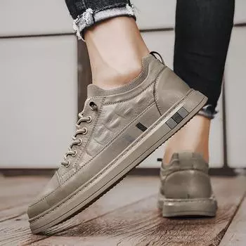 High quality men s gentleman trendy sneakers Minimalist and Comfortable Classic Sports versatile lace-up Office Party Shoes 38 чёрный