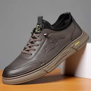 High Quality Men s Genuine Leather Casual Shoes Outdoor Sports Shoes Commuting Business Shoes Men s Oxford Shoes Wear-resistant 38 чёрный