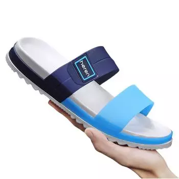 High Quality Men s Slippers Indoor Outdoor Sandals Beach Comfortable Slides Men Casual Shoes Flip-flops Mens Non-slip Slippers 40 чёрный