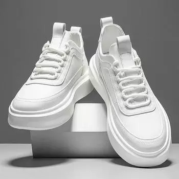 High Quality Men s Sneakers PU Leather Casual Running Shoe Platform Vulcanized Shoes for Men 2024Off White Shoes Tenis Masculino 39 белый