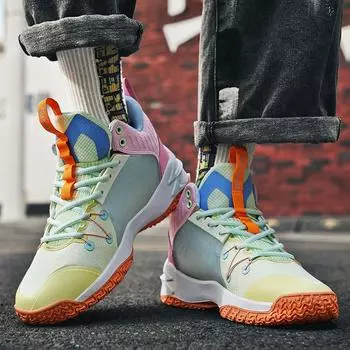 High Quality Men Women Professional Basketball Sneakers Wearable Training Sports Shoe Non-slip Cushion Shoes Race Couple Shoes 36
