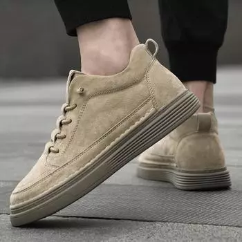 High Quality Mens Casual Sneakers Genuine Leather Italian Dress Shoes Non-Slip Walking Sports Tennis Shoes for Men Plus Size 47 36 хаки