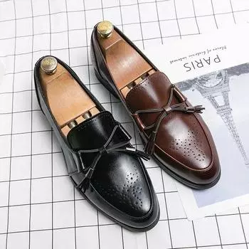 High Quality Mens Dress Wedding Fashion Designer Office Leather Comfy Business Formal Italy Driving Casual Loafers Shoes for Men 6