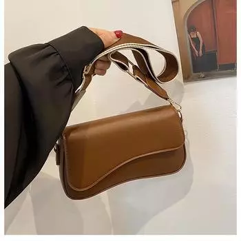 Высококачественная новая сумка-раскладушка с магнитной застежкой для поездок на работу и обратно, модная и простая женская сумка, сумка подмышкой, диагональная крест-накрест чёрный