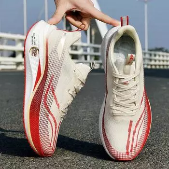 Высококачественные мужские кроссовки для бега в новогоднем ограниченном количестве для женщин, спортивная обувь для бега на мягкой подошве, нескользящие кроссовки, мужские кроссовки с подушкой 35