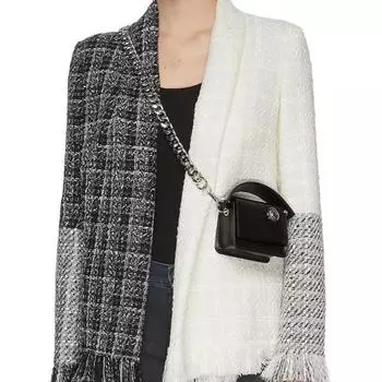 Высококачественная ПУ кожа Женские сумки кроссбоди Модные цепочки Женские сумки через плечо Мини черная сумочка Помада Нагрудные сумки