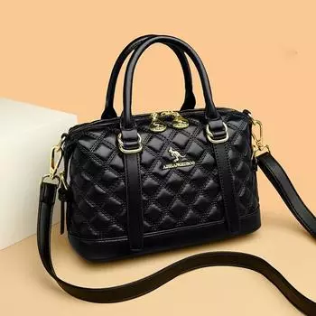 High Quality Soft Leather Women s Shoulder Bag Luxury Brand Tote Fashionable Ladies Large Capacity Boston Bag