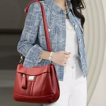 High Quality Soft Leather Women Tote Bag Luxury Solid Color Ladies Shoulder Crossbody Bags Fashion Female Messenger Handbag