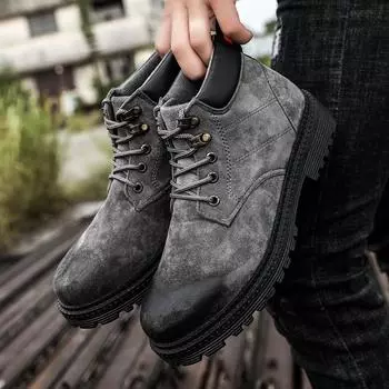 Высококачественные супер теплые мужские зимние кожаные ботильоны, водонепроницаемые зимние ботинки, ботинки для отдыха, ретро-ботинки на шнуровке, мужские988 39 коричневый