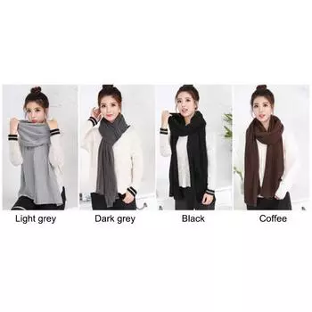 Высококачественный толстый мужской шарф 2019 года, новинка, 1 шт., популярный вязаный зимний теплый женский однотонный унисекс, длинный шарф ручной работы сапфир синий