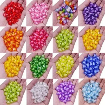High quality Transprament Butterfly Wholesale 20Pcs Pendant DIY Craft Loose Beads Necklace Bracelet Jewelry Making Double layer белый