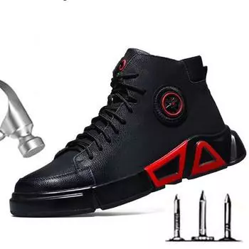 High Quality Work Safety Boots Men Plush Warm Boots Indestructible Safety Shoes Men Work Boots Waterproof Work Shoes Male M303 38 чёрный