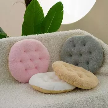 Высококачественная круглая подушка для офиса с изображением подсолнуха, однотонные домашние принадлежности 40cm белый