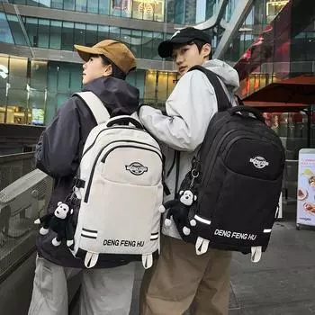 Рюкзак для старшеклассников большой вместимости, мужской рюкзак с надписью, женский водонепроницаемый рюкзак хаки