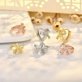 High Sense Bowknot Stud Earrings Minimalist Ear Stud Aesthetic Bow Earrings Women style 3