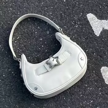 High Sense Fashion Star Spice Underarm Bag Популярная сумка через плечо Niche белый