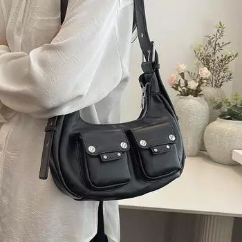 Высокая ниша сумка женская лето 2024 новая модная ретро сумка через плечо популярная сумка для пончиков розовый