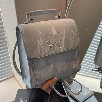 High Sense Niche Женский рюкзак Женская сумка-мессенджер Женская иностранная универсальная сумка на одно плечо Женская серебряный