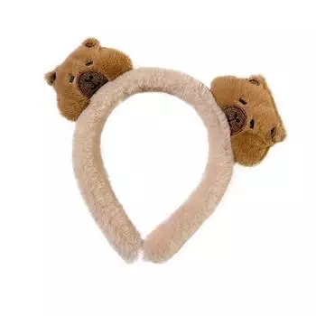 High Skull Top Capybara Hair Bands Plush Water Dolphin Hair Hoop Children Adult Plush headband