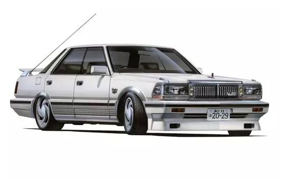 High Socar Series NISSAN CEDRIC Hardtop Plastic Model 1/24 No.8 4-Door (Y30)