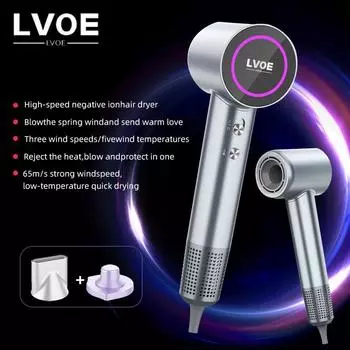 High Speed Anion Hair Dryer Wind 65m/s 1600W 2 Minute Quick Dry Professional Hair Care Negative Ionic Blow Dryer EU