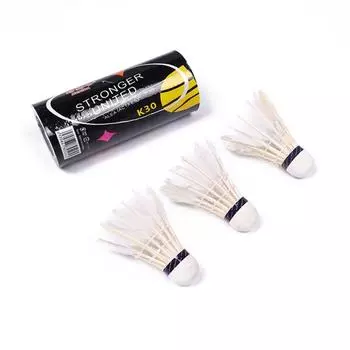 High Speed Badminton Duck Feather Badminton Training Ball White Shuttlecock Sports Equipments 3Pcs