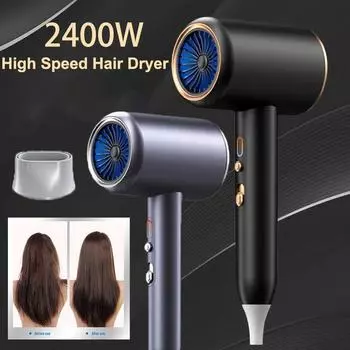 High Speed Hair Dryer 2400W High-Power Negative Ion Ultra Silent Recommended Professional Hair Dryer For Home Hair Salons NEW