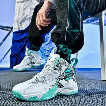 High-top basketball men s shoes 2025 youth outdoor combat special sneakers men s non-slip and wear-resistant sneakers 35