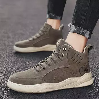 High-top board shoes 2025 autumn and winter new men s shoes trend Korean version casual sports shoes men s Korean version trendy shoes students 39
