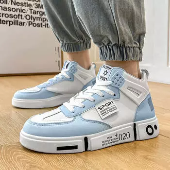 High-top board shoes men s autumn college style versatile fashion little white shoes teen couple platform casual sports men s shoes 31