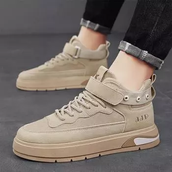 High-top board shoes men s autumn 2024 new trend casual men s shoes flat-soled sports trendy shoes teen students 39