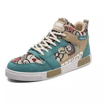 High-top canvas shoes men s fashion casual sports shoes spring and autumn breathable non-slip vulcanized shoes tennis big size 39