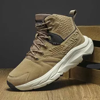 High Top Chunky Sneaker Plus Size 45 Men Women Winter Plush Snow Boots Fashion Casual Cow Suede Height Increased Platform Shoes 36