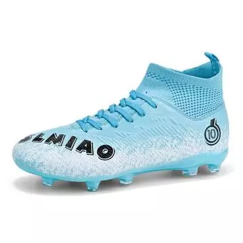 High-top football shoes, long nails, broken nails FG sports shoes, male and female students, campus sports, grass training shoes, new models 33