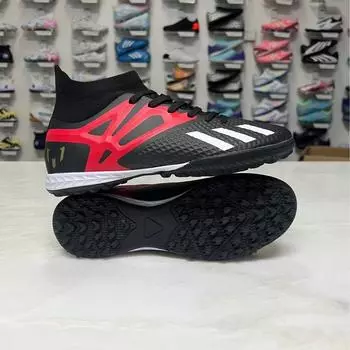 High-top football shoes Men s and women s broken nails Artificial turf nails Student leather foot training sports shoes 32