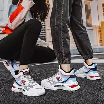 High Top Lovers Sports Casual Men s Footwear Winter Large Outdoor Anti Slip Plush Warm Snow Boots Fashion Trend Sports Shoes 36