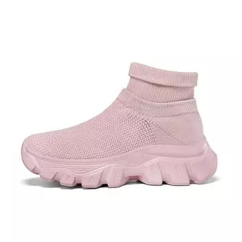 High top men s and women s socks Sports casual shoes Mesh breathable jogging shoes Large walking couple shoes boots 35