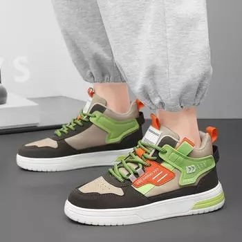 High-top men s casual shoes 2024 autumn new fashion versatile Martin boots trendy comfortable sports shoes 39