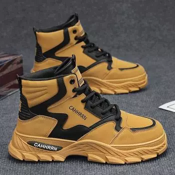 High-top men s Martin boots 2024 new autumn and winter platform locomotive tooling boots men s British desert boots 39