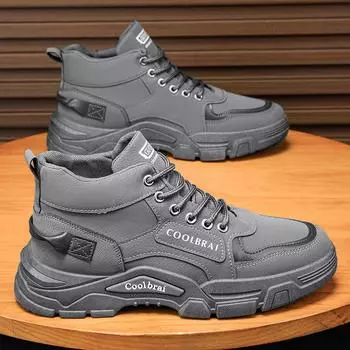 High-top men s shoes 2024 autumn new tooling wind outdoor mountaineering labor insurance site work non-slip and wear-resistant Martin boots 39