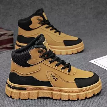 High-top men s shoes autumn 2024 new leisure work sports tooling shoes men s outdoor mountaineering wear-resistant Martin boots 39