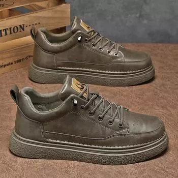 High-Top Men S Shoes Breathable Non-Slip Chef Shoes Men S Black Leather Shoes Sneakers Casual Board Shoes 39