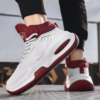 High-top men s shoes casual trend thick-soled heightening sports shoes autumn and winter new men s wear-resistant and non-slip moisture shoes 39