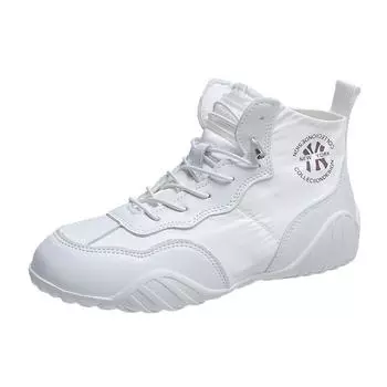 High-top shoes women s 2025 new soft-soled comfortable and versatile niche casual flat-bottomed popular sports women s shoes 35