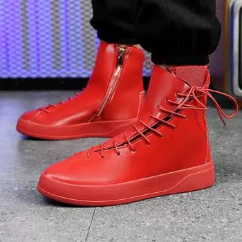 High top strap fashion trend men s shoes youth outdoor leisure thick baseplate shoes spring and autumn large size sports shoes 39