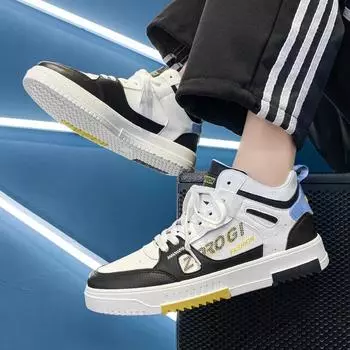 High Top Students Leisure Sports Shoes Men s Skate Board Shoes Breathable Non-slip Shoes Fashion High Top Sneakers for Men Men 39